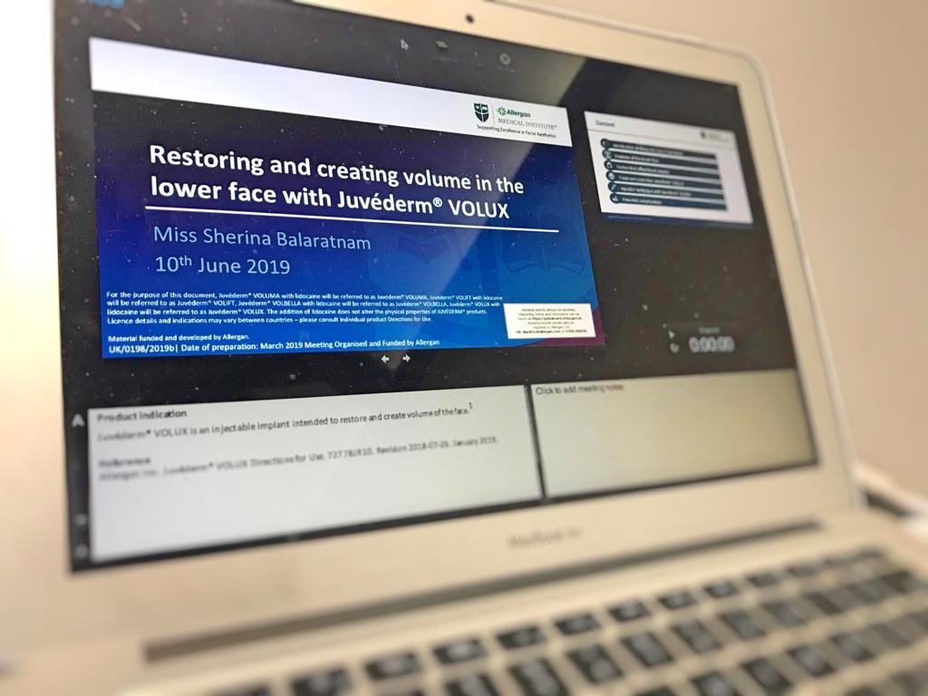MissBalaratnam's tweet photo. Enjoyed a day of @Allergan #Medical #Institute training in clinic today on the use of the latest #JuvedermVolux #dermalfillers for #chin and #jawline #contouring #aesthetics #naturalresults #Juvedermuk #Juvedermit #BeautyDecoded #MDCodes Thank you to my colleagues for joining me https://t.co/c3woPALAVB