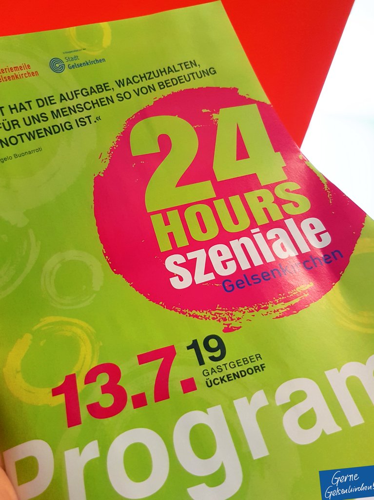 GGelsenkirchen's tweet photo. SZENIALE? 🤔 Wat is dat denn?  Zusammenfasst: ein #festival der freien Kunst- und Kulturszene in #Gelsenkirchen, das ihr besuchen solltet! Mehrere Hundert KünstlerInnen, 100 Programmpunkte, 40 Locations, 24 Stunden lang - Ückendorf pur! Weitere Infos: https://t.co/PZExLw7TPG . https://t.co/CTnynbOsOV