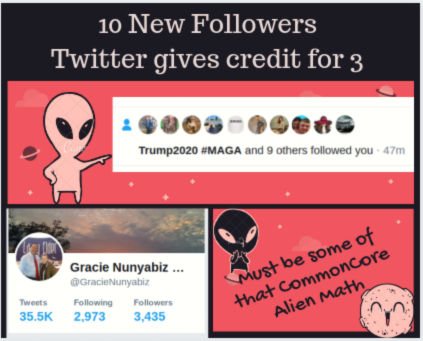 GracieNunyabiz's tweet image. OK #Twitter ... What&apos;s up with the oppression?
#SocialMediaSummit #TwitterMath #antitrusttwitter

CC: @realDonaldTrump @ScottPresler @WayneDupreeShow @prageru @MarshaBlackburn @timburchett