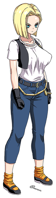 18号さんのおっぱいサイズを確かめるためだけに描いた絵。 