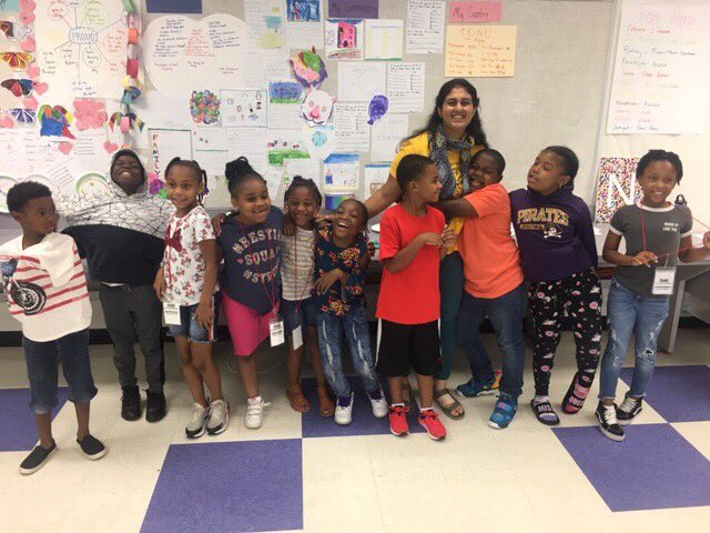 ENCIP intern (and Freedom School teacher) Naira Ikram is loved by her students! 🥰 Hard to believe Freedom School is more than halfway over!