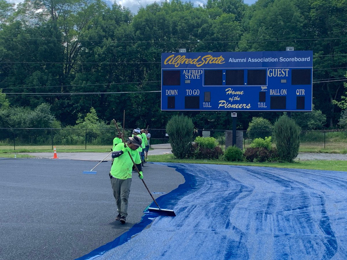 AlfredState's tweet image. The new track gets a first coat of #AlfredState blue.