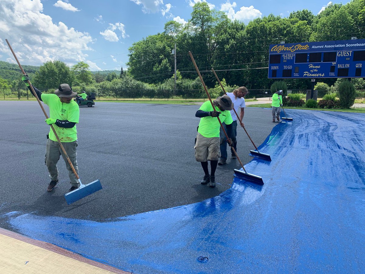 AlfredState's tweet image. The new track gets a first coat of #AlfredState blue.