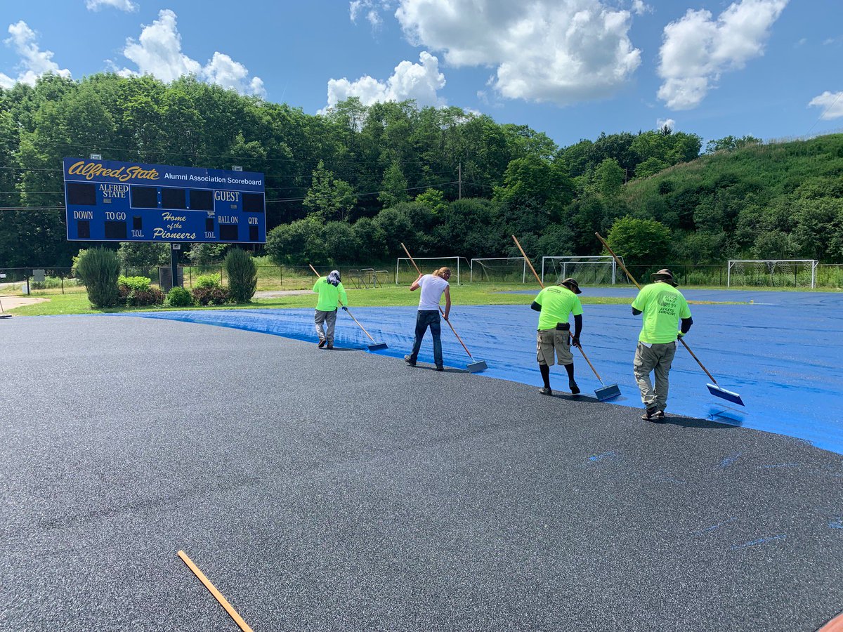 AlfredState's tweet image. The new track gets a first coat of #AlfredState blue.