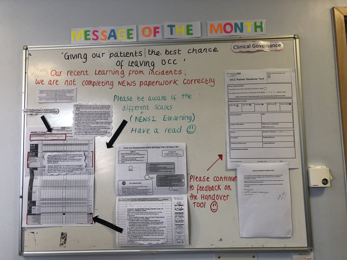Emma Price (@pricepantsx) on Twitter photo βMessage of the Monthβ:
Giving our patients the best chance of leaving DCC & improving our discharges within our service <a href="/gloshospitals/">Gloucestershire Hospitals NHS Foundation Trust</a> Sharing the responsibilities of clinical governance within our service. More to come.. <a href="/RebeccaOfford/">Rebecca Offord</a> <a href="/debell11/">Deborah Elliott</a> @sarahma33008482 <a href="/AndyFoo7/">Andy Fooπ</a> βMessage of the Monthβ:
Giving our patients the best chance of leaving DCC & improving our discharges within our service <a href="/gloshospitals/">Gloucestershire Hospitals NHS Foundation Trust</a> Sharing the responsibilities of clinical governance within our service. More to come.. <a href="/RebeccaOfford/">Rebecca Offord</a> <a href="/debell11/">Deborah Elliott</a> @sarahma33008482 <a href="/AndyFoo7/">Andy Fooπ</a>