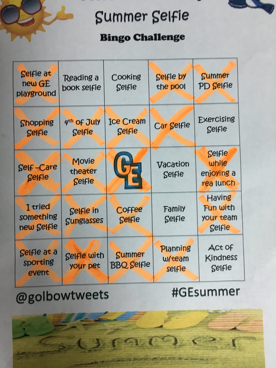kris_second's tweet photo. Summer PD selfie!  Another bingo!! @Golbowtweets #GEsummer https://t.co/zq56qdEI5T