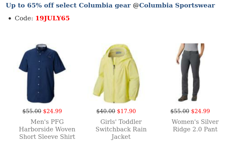 Up to 65% off select Columbia gear 2mydeal.com/content/65-sel…