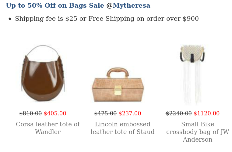 Up to 50% Off on Bags Sale 2mydeal.com/content/50-bag…