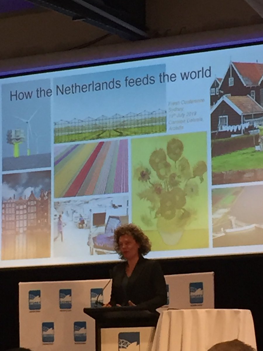 Inspiring speakers at #FRESH conference on agribusiness in western Sydney: Carolien Gehrels on Dutch expertise in becoming the second largest agricultural exporter in the world by value.