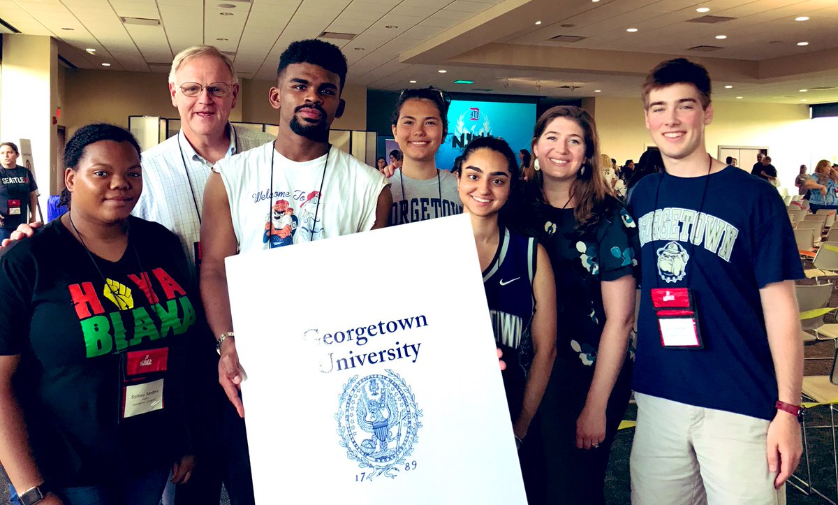 MadelineVitek's tweet photo. The @Georgetown delegation is ready to go forth and set the world on fire at #NJSLC π₯ #JesuitEducated #AMDG #magis #curapersonalis https://t.co/T6lDobByfv
