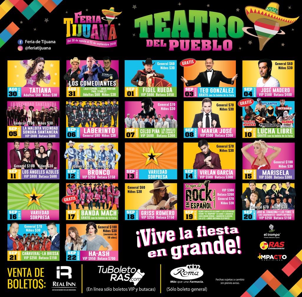 ➡️Atención Tijuana Compra ya tus boletos en línea en tuboletoras.com o en físico en Hotel Real Inn #TijuanaBC
