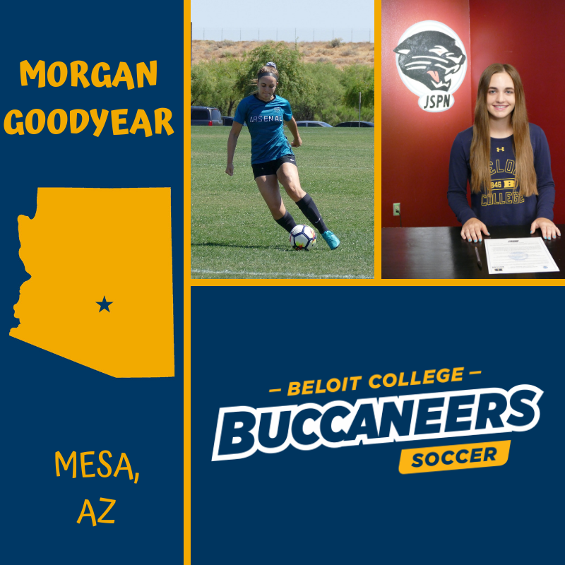 BeloitWSoc's tweet photo. Last but not least, we have Morgan Goodyear from Mesa, AZ. Morgan is a very intelligent central midfielder who reads the game well and does a great job of bringing composure to the middle of the field. She is great both defensively and as a distributor. Welcome Morgan! https://t.co/p6cG5zodnf