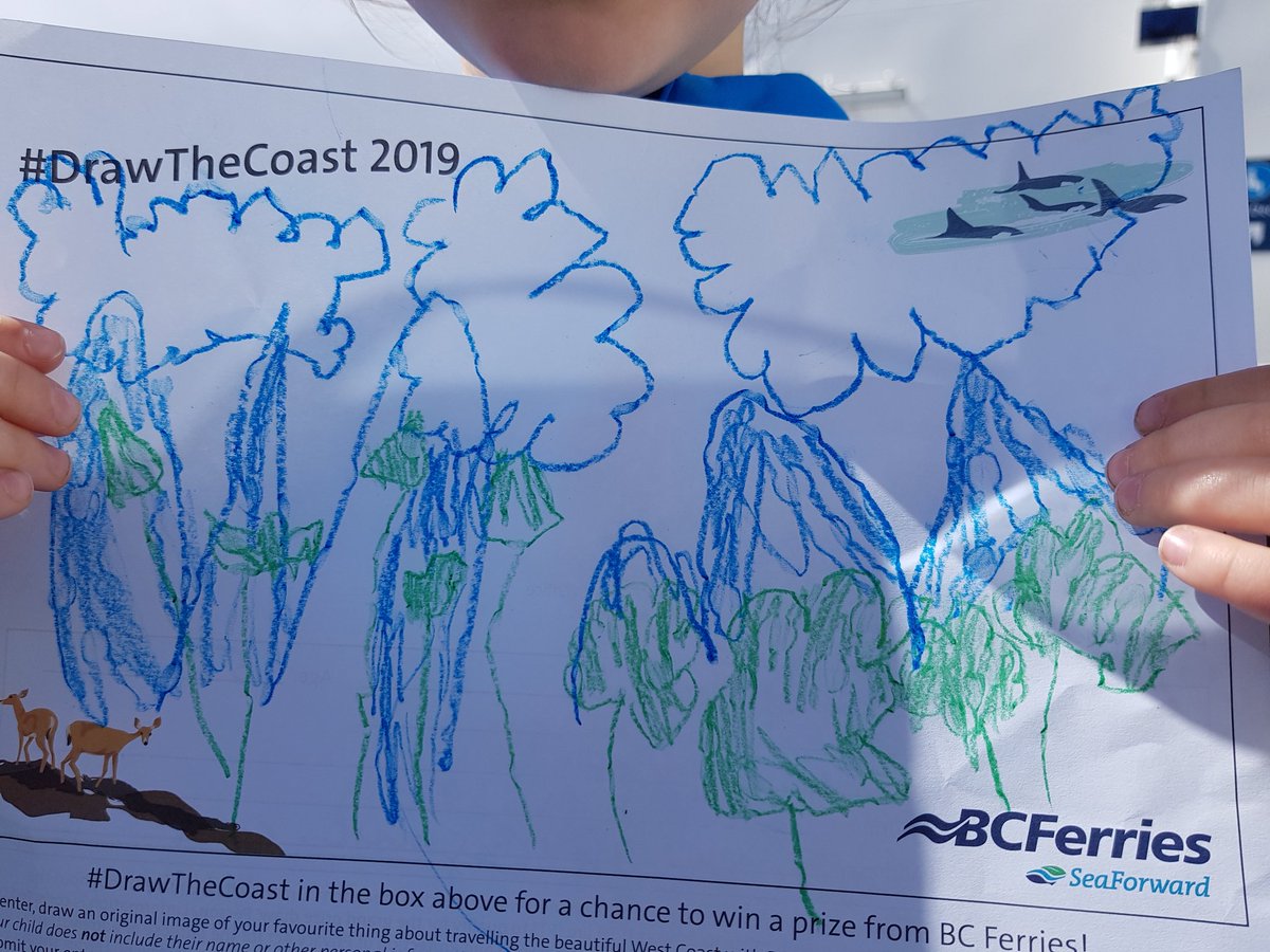 BCFerries's tweet photo. Keep the kiddos busy with our #DrawTheCoast contest! Have them draw their favourite part of travelling the coast for a chance to win. Full contest details: https://t.co/vmDFZovHpa
Submission by Sarah Garre - good luck! 👏
#SeaForward #BCFerries ^oj https://t.co/nbmvDmULcx
