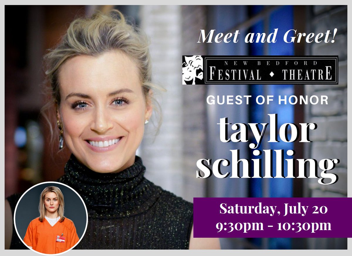 ICYM: <a href="/TaySchilling/">Taylor Schilling</a> to be at the @newbedford_FT as a special guest. You can now buy tickets for a meet&amp;greet! wp.me/p76F96-bqV