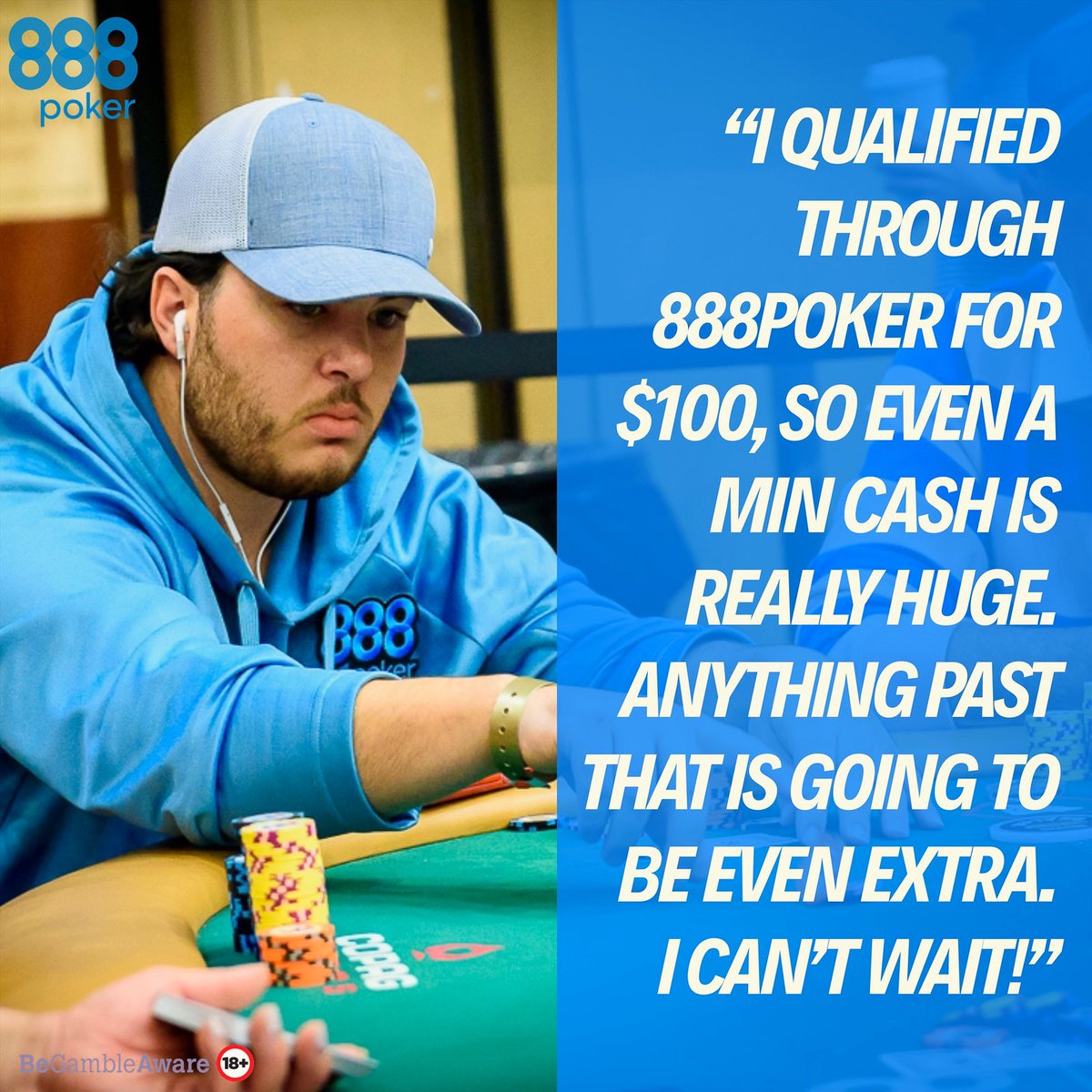 888pokerSpain's tweet photo. El canadiense Dean Morrone ha pasado de clasificarse online en #888poker a ser el chipleader del Día 5 del #MainEvent en las #WSOP 🙌🏼
Hoy ¡Pediremos las suyas!
#888squad #WSOP2019 #WSOP50 https://t.co/T4GMdYGJb9