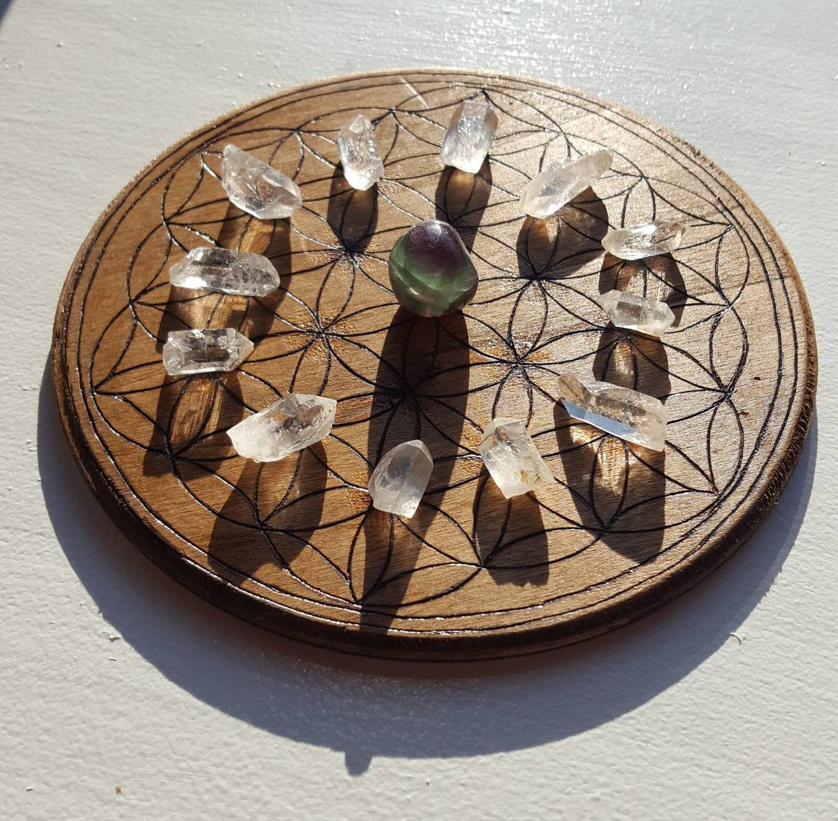 Everyday_Spirit's tweet photo. Excited to share the latest addition to my #etsy shop: Flower of Life Crystal Grid Base - 7" https://t.co/RBdyMCkIaA #housewares #homedecor #sacredgeometry #floweroflife #altar #crystalgrid #altardecorations #woodburning #pinewood https://t.co/dxk06eYEiH