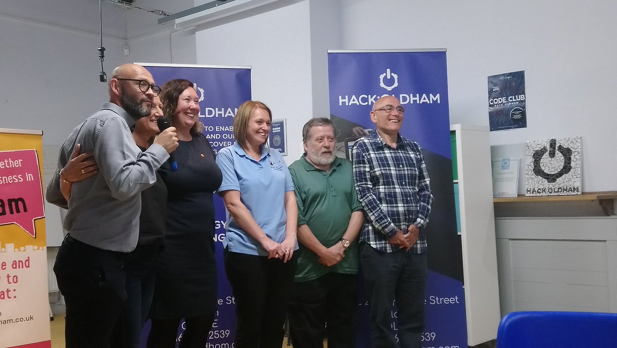 CazLooby's tweet photo. @SpoonsCharity @HackOldham @ActionOldham @OldhamReal @Lisamariegee @Oldham_Hour Well done @KirstM you did an amazing pitch on behalf of @SpoonsCharity https://t.co/SLAMRx03Hr