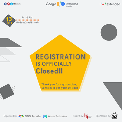 GDGIsmailia's tweet photo. Registration is officially Closed !
#io19
#io19extended
#GDG_Ismailia
#WTMIsmailia
#KeepInTouchwithGoogle https://t.co/CbHNPtHWzO