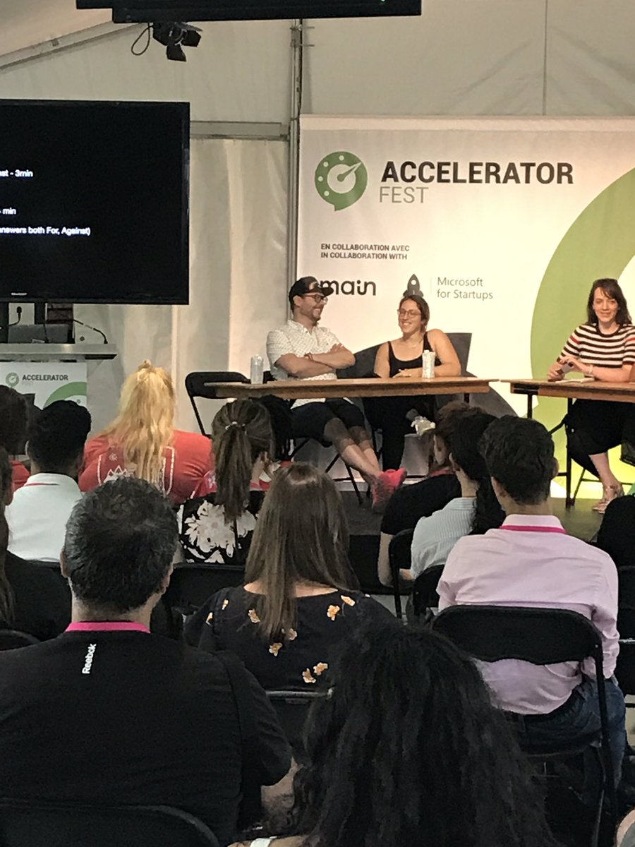 Great debate today with <a href="/davidcrow/">David Crow</a>  discussing if accelerators are good or bad, insightful and colourful discussions from the entire panel... #startupfest2019 #Montreal