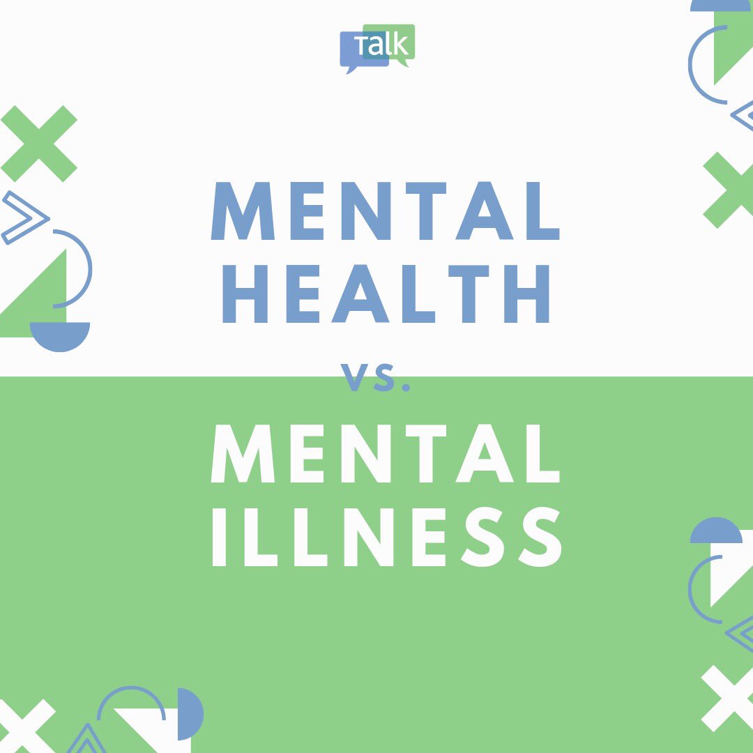 TALKingston's tweet photo. The terms mental health and mental illness are often used interchangeably, but, they refer to different aspects of a person’s internal state. Both are linked and interact with each other. Through understanding their differences it is possible to better understand their meanings. https://t.co/vP2yY0qrPZ
