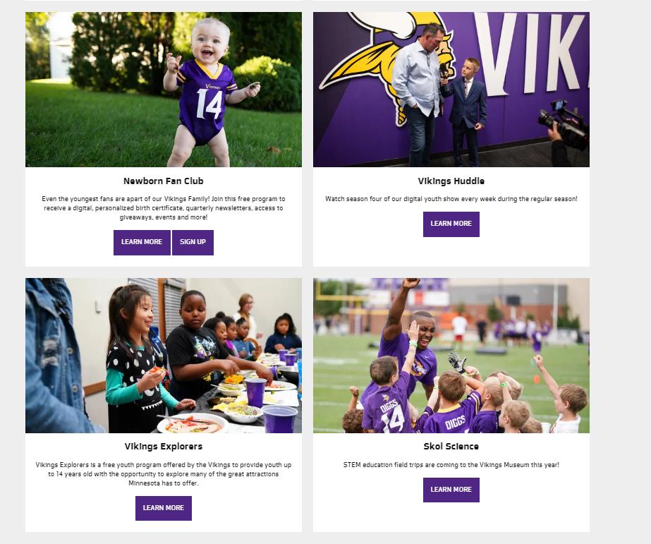 ViktorTheViking's tweet photo. We've updated the Youth Programs part of the @Vikings website! Your one-stop spot for all the awesome programs we offer!
#VikingsKidsClub, #STOPBullying and #FUTP60 assemblies, #VikingsNewborn Fan Club, #VikingsHuddle and MORE! Check it out! https://t.co/BzxliBYf9u https://t.co/kzHqHYYw2m