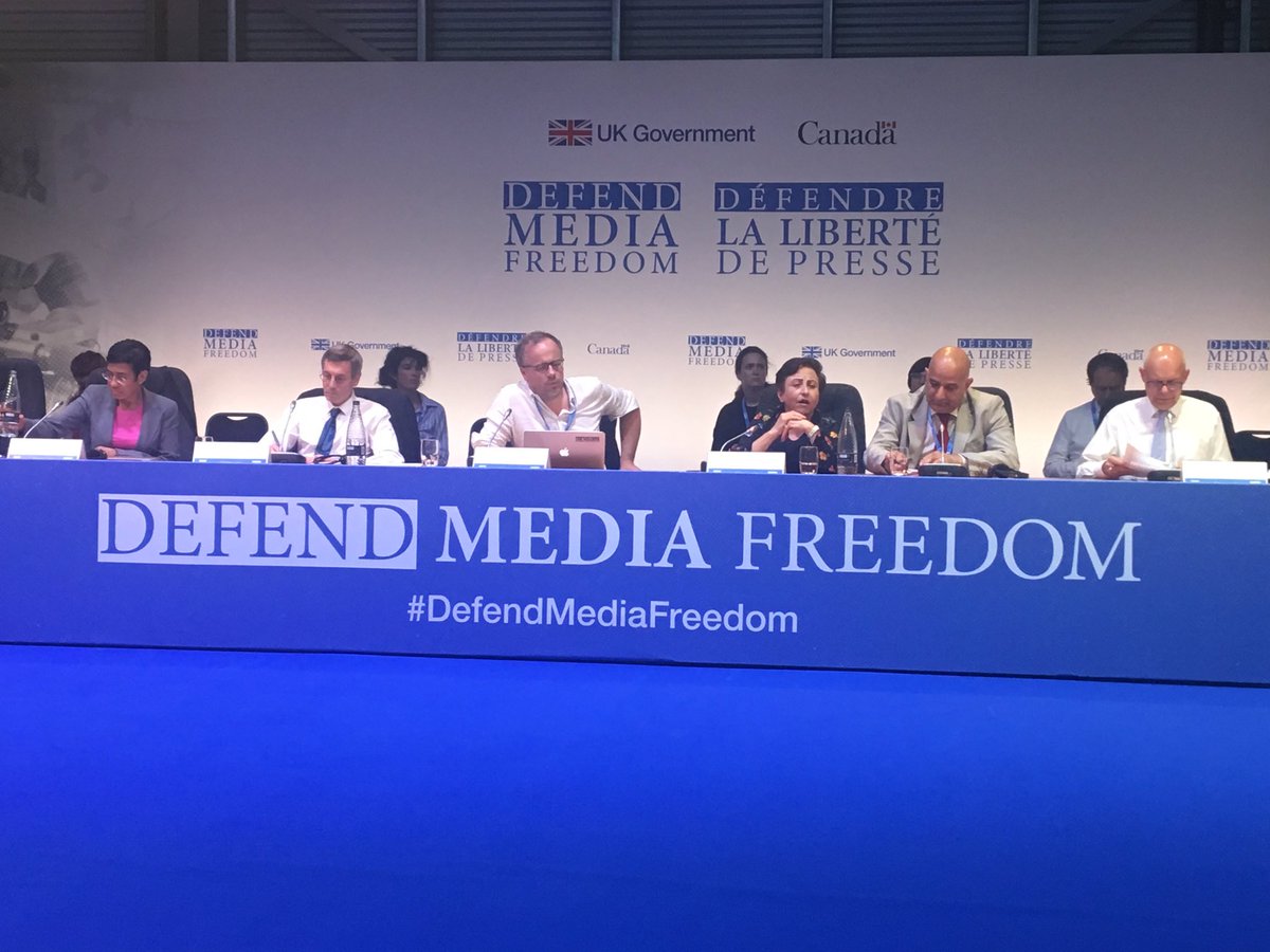 JamesKariuki_UK's tweet photo. Some more pics from #DefendingMediaFreedom conference today starting with @cdeloire and @mariaressa plus Shirin Ebadi at the French-led Partnershio for Information and Democracy Partnership. https://t.co/DBtSexaVfO
