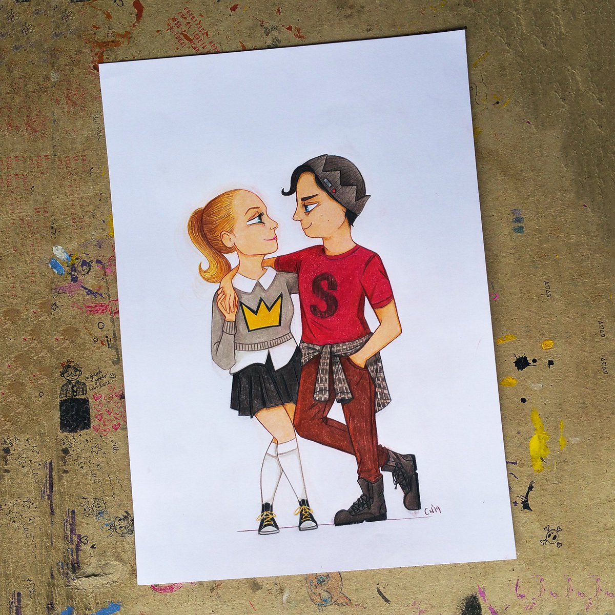 ConstancaNobre's tweet photo. 🔹I was commisioned by @daphnesvieira to draw Jughead and Betty for her #Bughead collection and what a joy it was, since I love these characters so much! https://t.co/N7zGeVqhcE