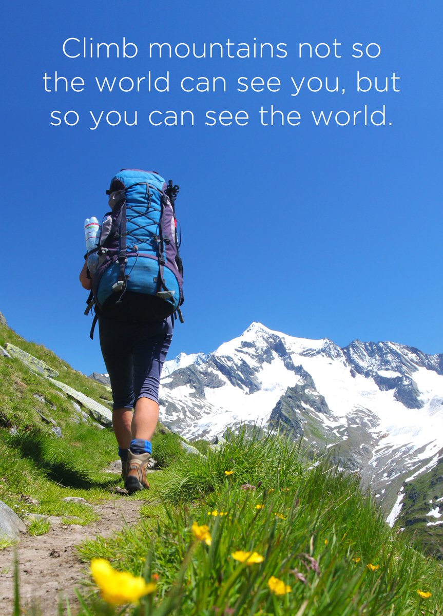 TravelEntrepren's tweet photo. Climb Mountains not so that the World can see you, but so you can see the world. #travel #travelentrepreneur entrepreneur https://t.co/gDBwv8GUOS