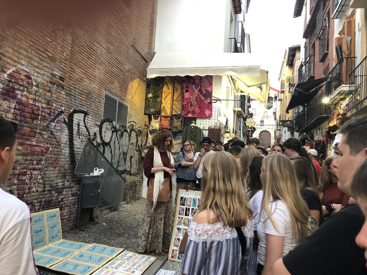 raiders_travel's tweet photo. Day 3: Visit to a Moroccan tea house and trekking our way through the tiny streets of Granada. #eftours https://t.co/QbeBGe1SWu
