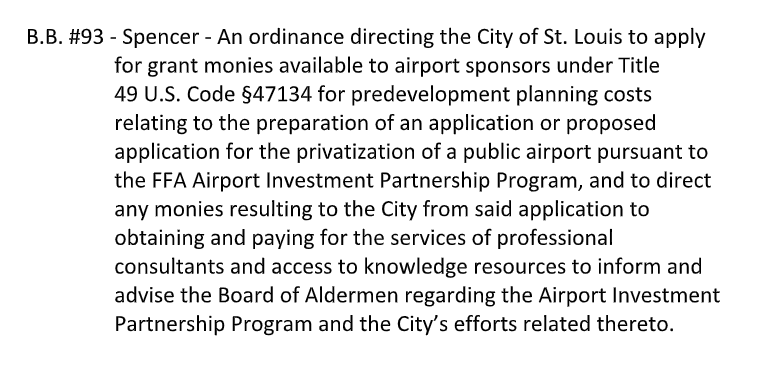 STLNFS's tweet photo. Board Bill no. 93 sponsored by @CaraSpencerSTL is on Friday's BOA agenda for introduction. Select agenda week 12: https://t.co/LUbPq7oOJr #BB93 https://t.co/4UZqBenWej