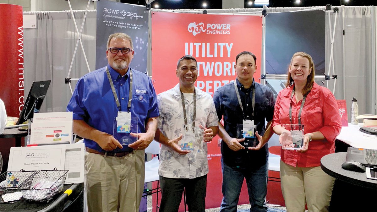 PWREngineers's tweet photo. Congrats to Guam Power Authority! They won an @Esri Special Achievement in #GIS award for their pioneering work as the world's 1st #electric #utility  to implement the #utilitynetwork in production. 

Award info:
https://t.co/l5katXxk4A

Project info:
https://t.co/pxE5mqndkm https://t.co/D2dFIqQguo