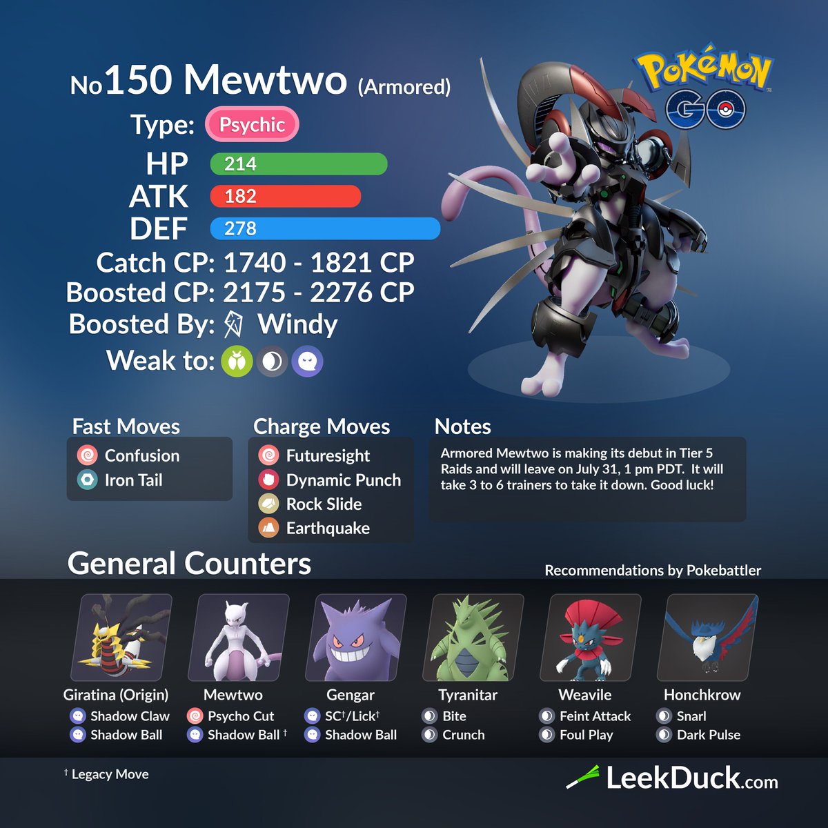 Leek Duck - Simple Armored Mewtwo Graphic