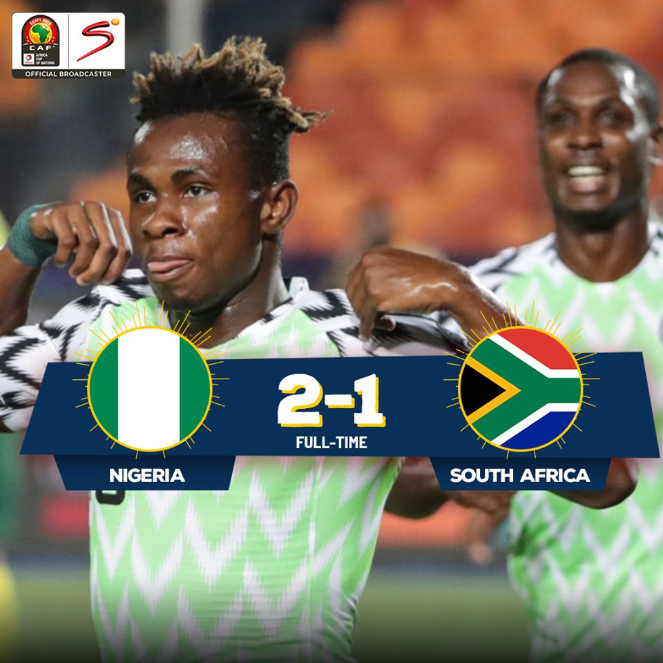 DStvSn's tweet photo. 👏
Les Super Eagles se qualifient pour les demi-finales de la Coupe d'Afrique des Nations.
#DStvSenegal #AFCON2019 #CAN2019 #DigitalActivSn https://t.co/J8FE01BLFU