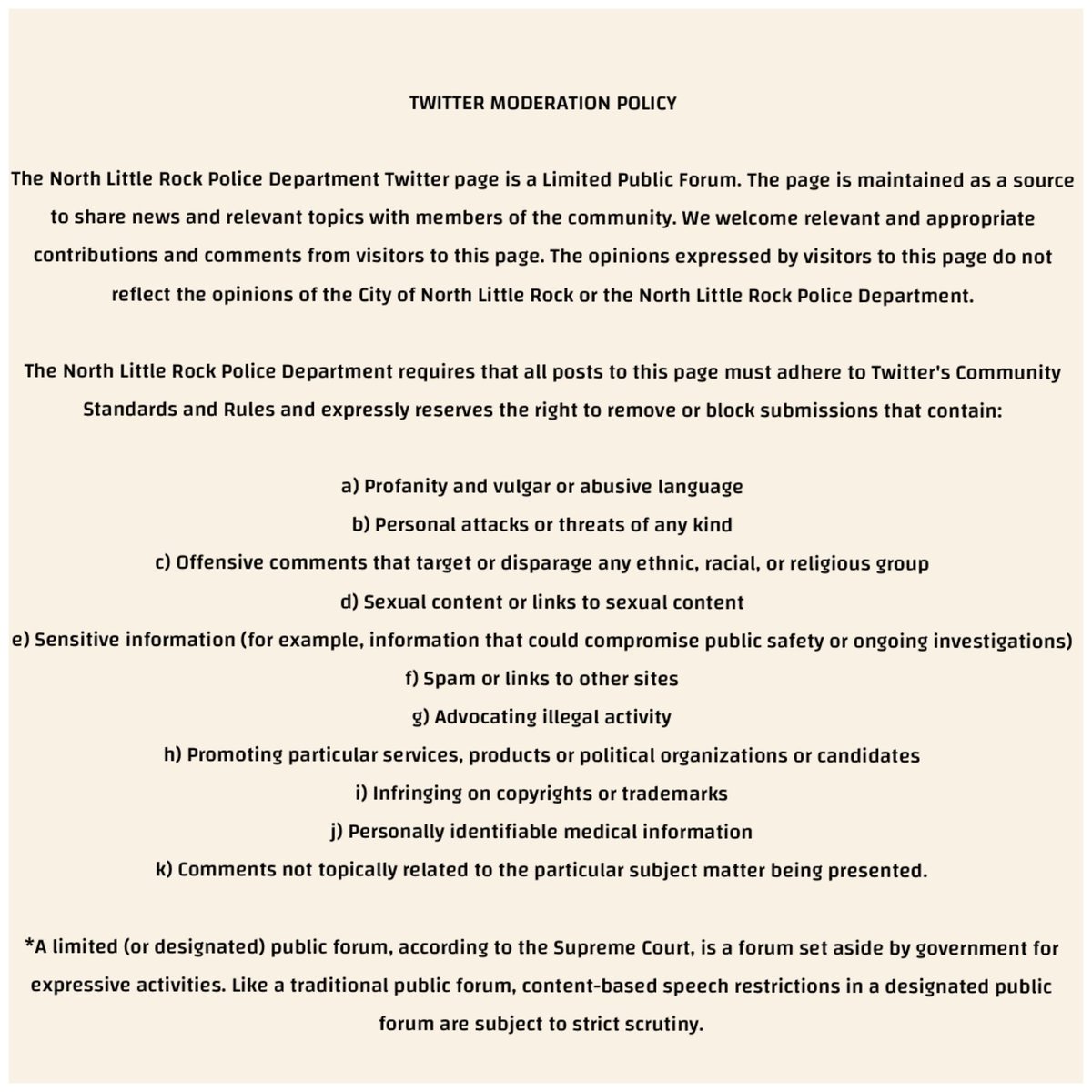 North Little Rock PD tweet media