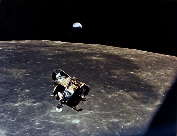 All of humanity in one photo, less Michael Collins, the photographer. #50years #MOONLanding #8daystothemoon