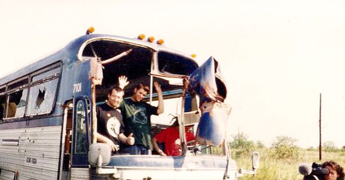 punk_vans's tweet image. From Jon Madden of Doc Hopper “Not our van, but van-adjacent in Waco, TX at the Branch Davidian compound a couple years after the incident. A bullet-riddled bus that had been used as a barricade during the siege. There was a little pulpit set up inside. Creepy.”
#dochopper