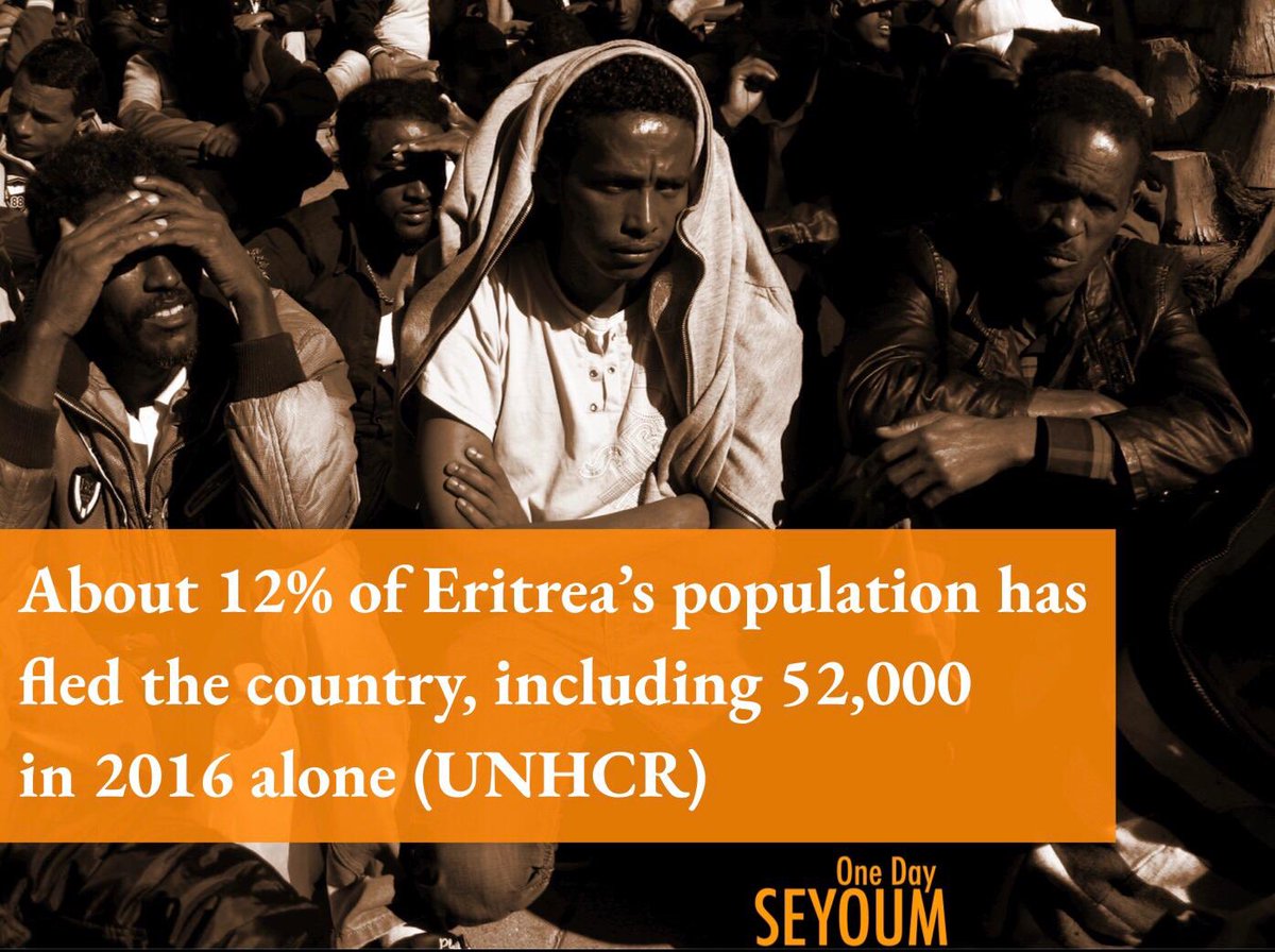 onedayseyoum's tweet photo. When will the Eritrean government end the indefinite national service that causes thousands to flee the country each year? #QuestionsForIsaias https://t.co/X6mCp8qxIN