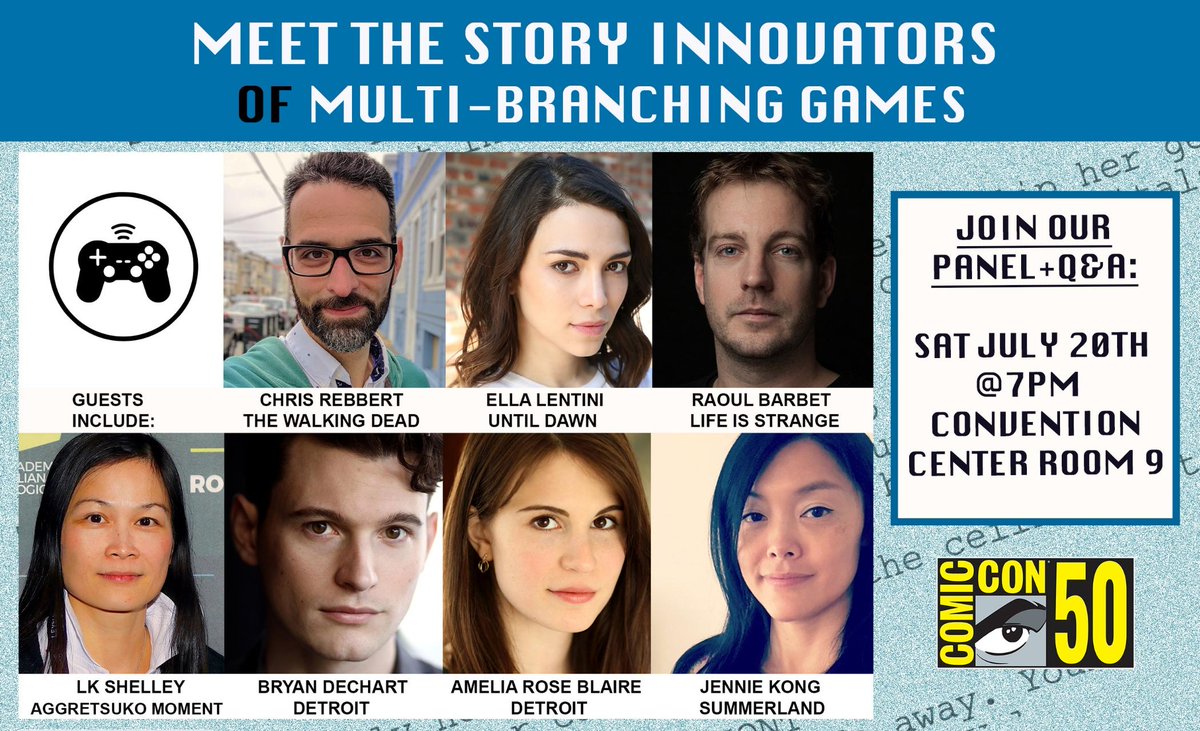 We are excited to share that our good friend @ChristRebbert from the #StillNotBitten team will be joining a phenomenal lineup of folks at #SDCC2019 discussing branching narrative games! Check it out: sched.co/RrhI