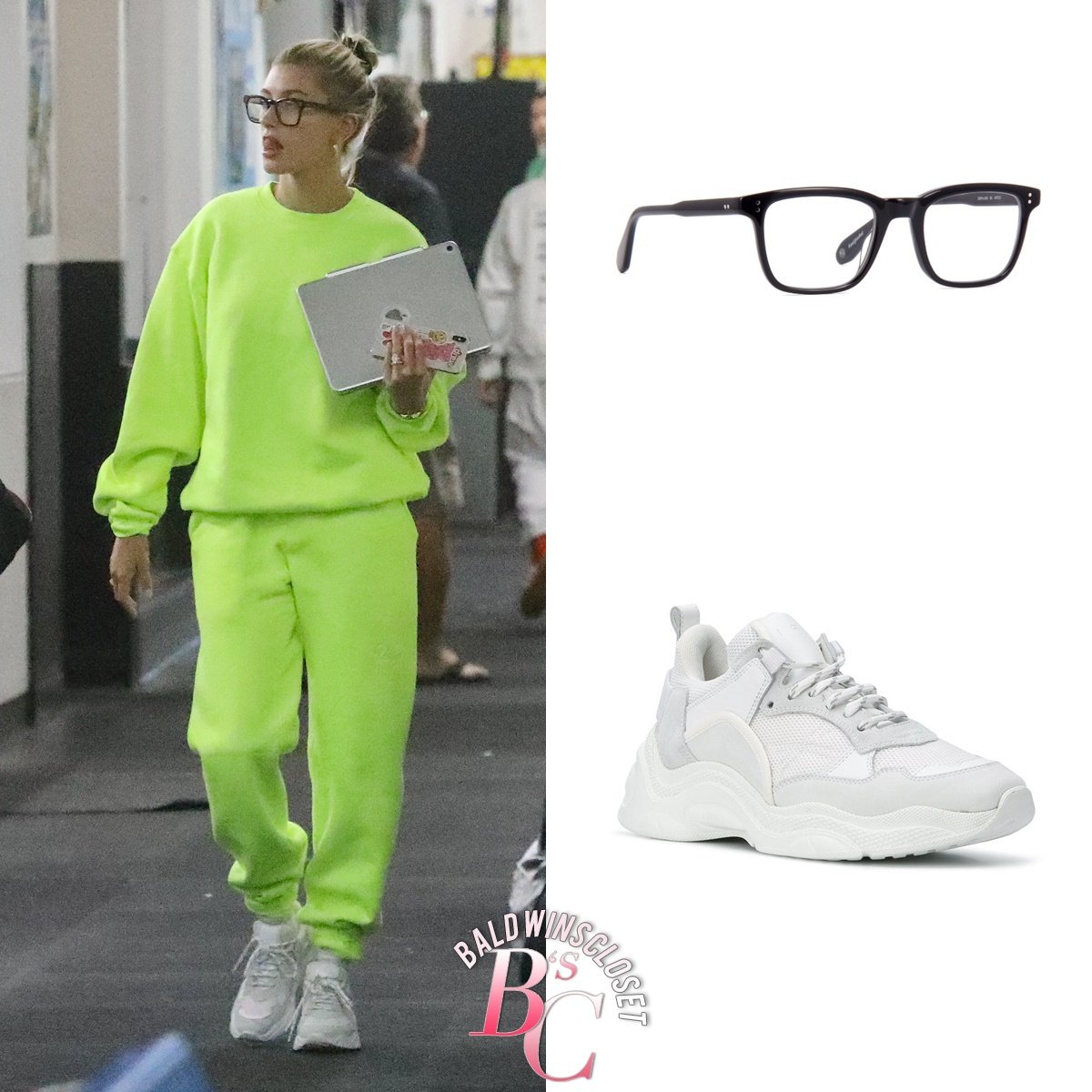 Hailey Bieber's Closet on Twitter: "July 2, 2019 - #HaileyBieber looked very comfortable wearing the eye-catchy #Cherry American Classic Crewneck for $175.00 and the Sweatpants for $165.00. She wore it with #