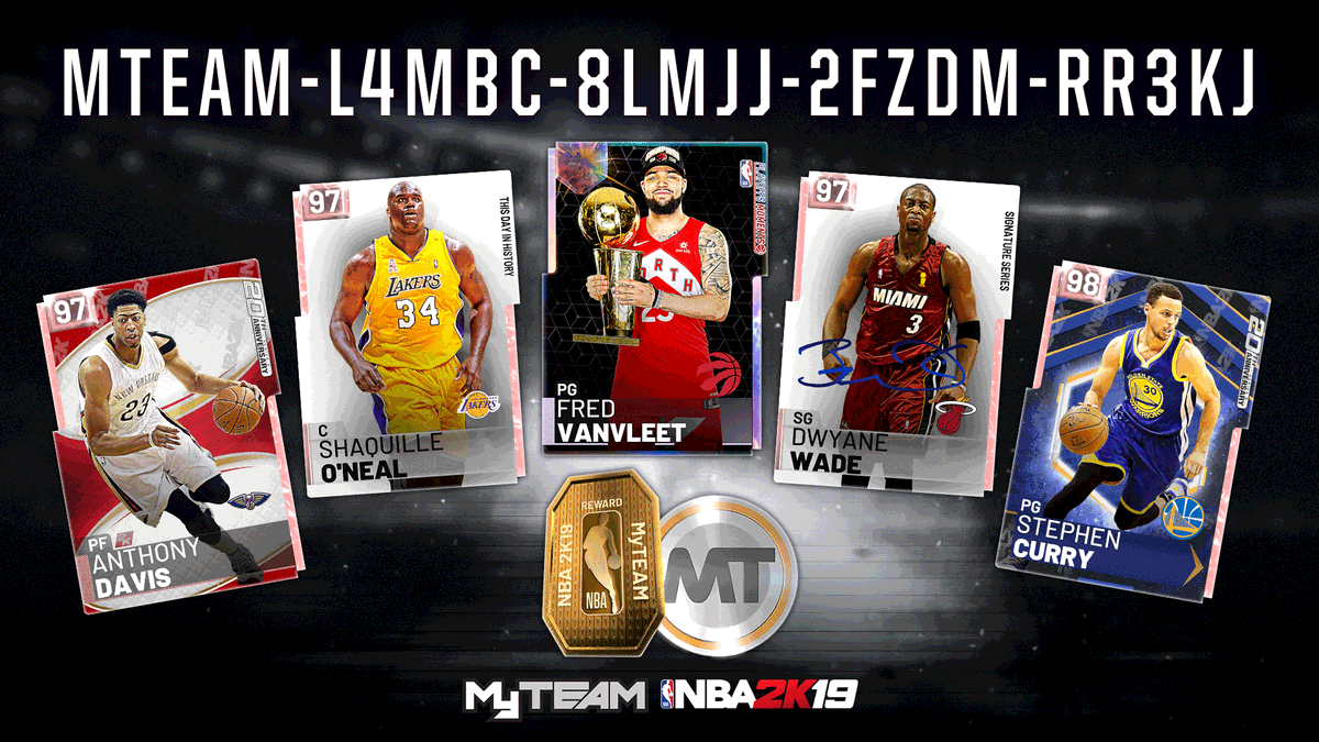 🚨 Locker Code. Use this code for a chance at PD Steph Curry, PD AD, PD Dwyane Wade, GO Fred Vanvleet, PD TDIH Shaq, a max of 7000 MT, or a max of 48 Tokens. Available for one week!