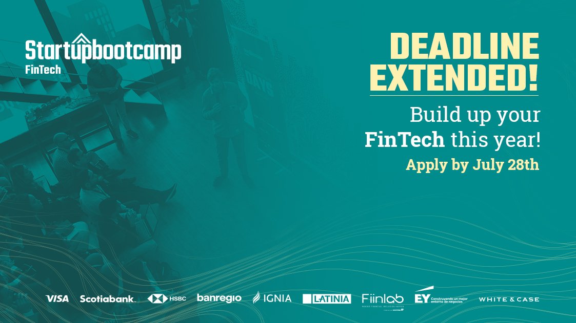agomezpalacio's tweet image. ¿Sabías que @sbcFintech puede ayudarte a consolidar tu startup #fintech en México y América Latina? Aplica a su convocatoria para el programa de aceleración hasta el 28 de julio. bit.ly/2lMRl68 #sbcFinTechMX – Apoya @WayraCo