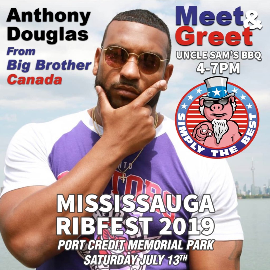 dougylicious's tweet photo. Come out for some ribs this Saturday at the Mississauga Rib fest! Iโll be with @UncleSamsBBQ from 4-7. Come chat, have a drink, and pig out with me all day! ๐ท๐ป
#mississaugaribfest #unclesamsbbq #poutinepapi #lorddouglasofrichmond #dougylicious #foodie #bigbrothercanada #bbcan7 https://t.co/Npx9G3piyj