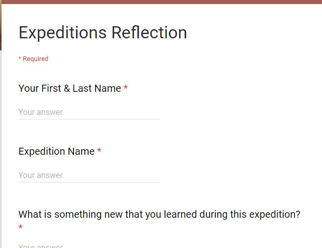 edtechteam's tweet photo. Want to check on student feedback after a #GoogleExpedition? Check out this #GoogleFrom reflection from 6th grade teacher @caneshacantech https://t.co/fyeCLXjXCy #EdTechTeam #vrinedu #GoogleEdu #sschat https://t.co/u0Izb3i4Eg