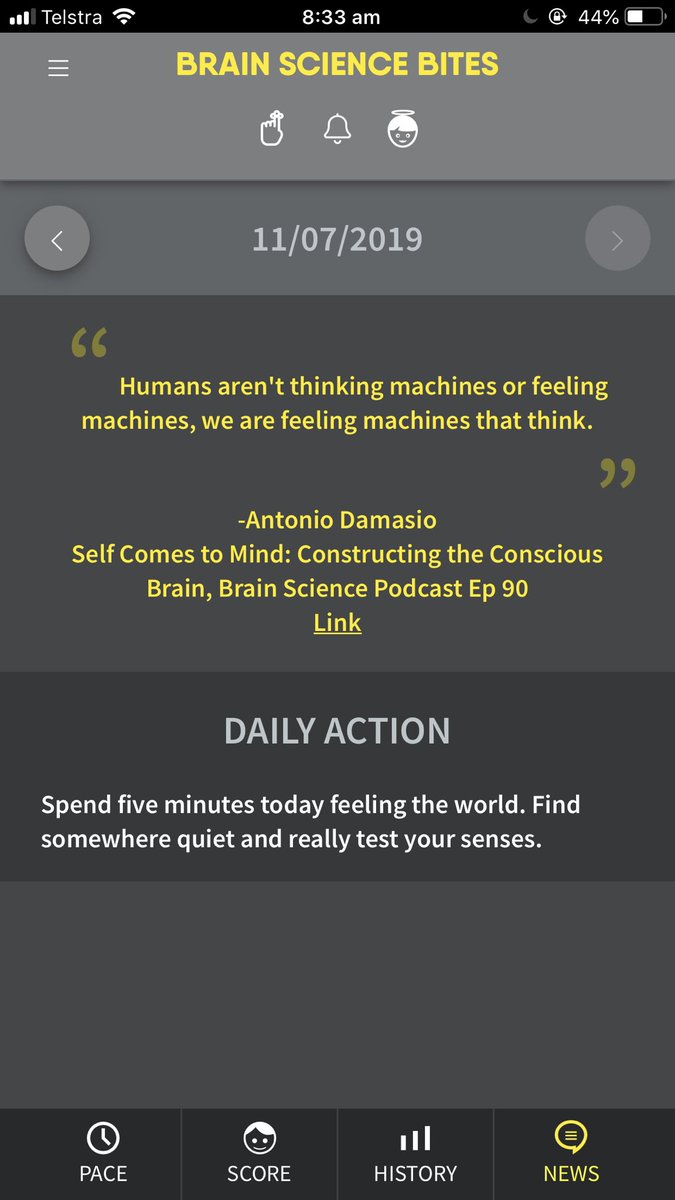 Today’s brain science bite from the brainchanger app
