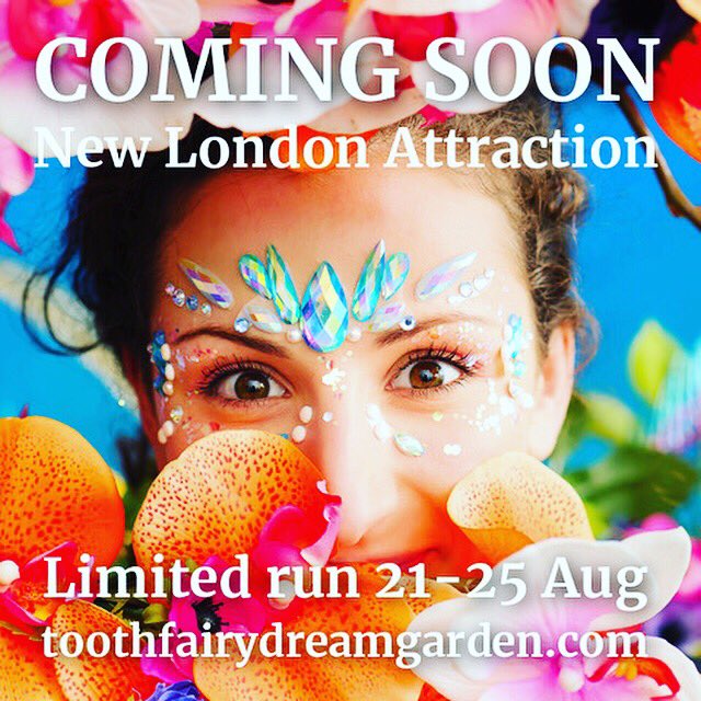 ToothFairy Dream Garden.  Tickets on sale Mon.  VIP and Press night Tue 20th August. If you run an attraction looking at bringing in a pop up message me! 
#popup #attractions #seasonal #londonevents #summerevents
#whatson #timeout #summer