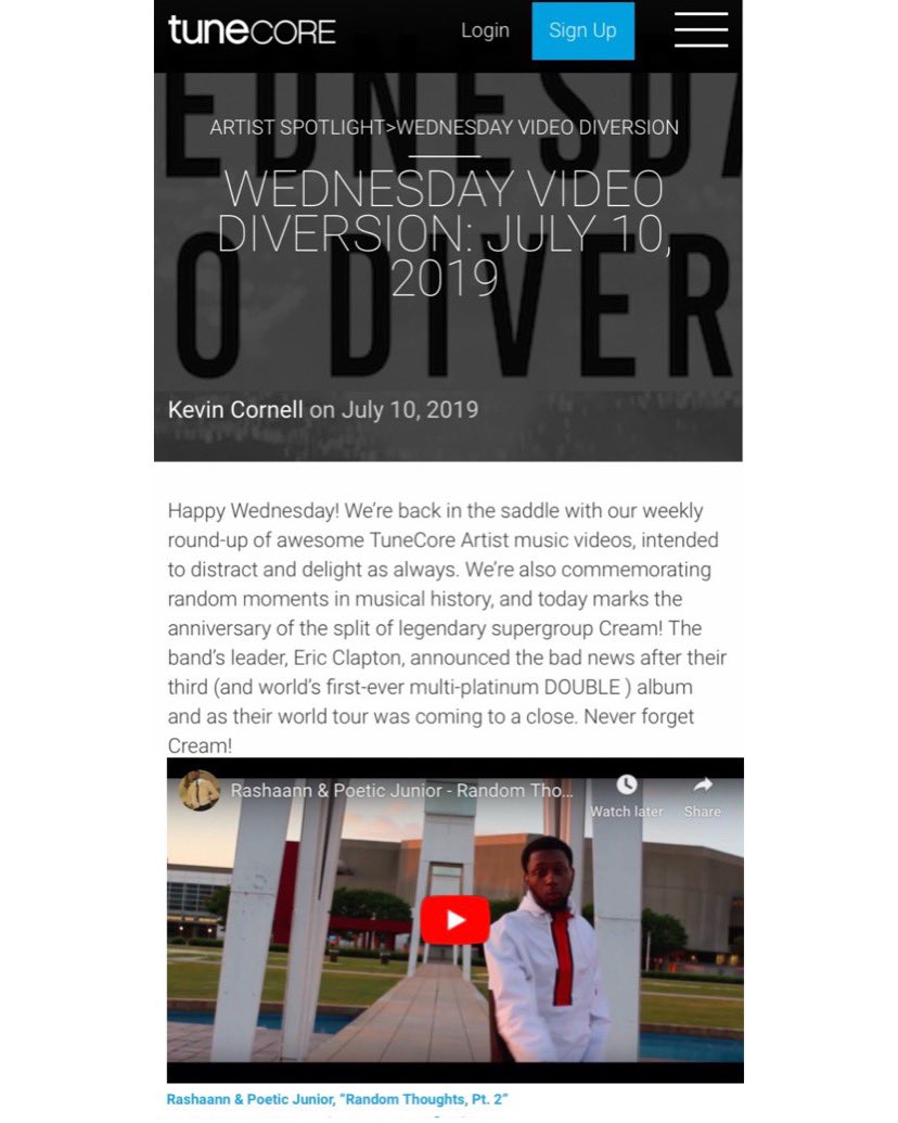 WANIE75's tweet photo. Thanks again to @tunecore for featuring @rashaann_karma Random Thoughts 2 video in their Artist Spotlight Wednesday Video Diversion this week (1st Pray for This now Random Thoughts 2 ๐๐พ๐๐พ) keep pushing son ๐ #Rashaann #NoPreviews #RandomThoughts2 #Karma #thefamilybusiness https://t.co/5ckXWozxO3
