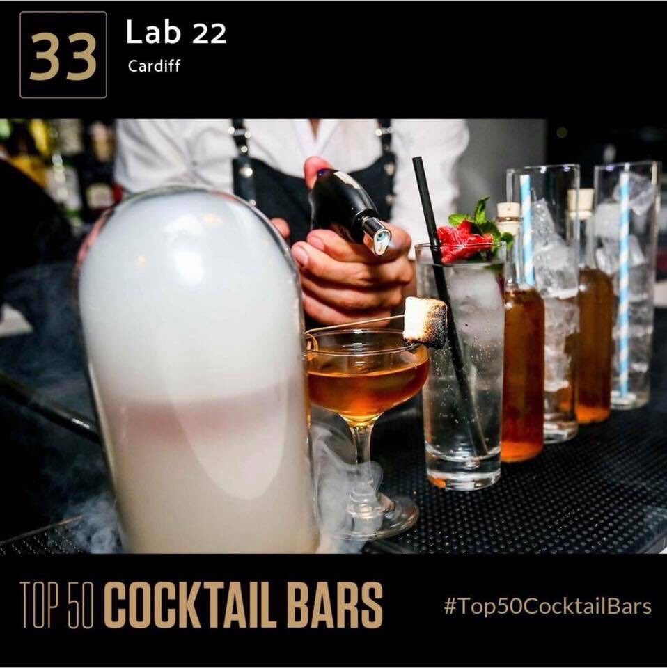 lab22cardiff's tweet photo. We are proud to announce that we came #33 in the top 50 cocktail bars in the UK 2019🇬🇧 🍸 🥳
It was a great night for the South West!
🏴
Thank you to @50Cocktailbars and @headsandtailsNW for the special hospitality 🙏🏻
#ExperienceSomethingUnique
#ForwardDrinking https://t.co/ej7ikRDL1m