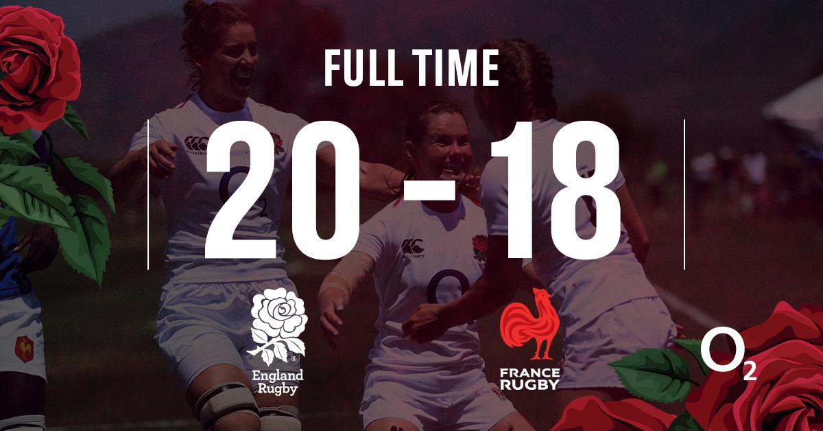 It's full time in San Diego and the #RedRoses have come from behind to beat France 🌹

#SuperSeries2019 #SendHerVictorious