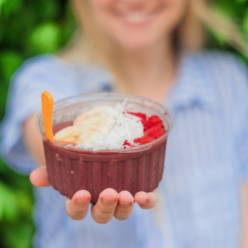Happy and healthy, that's the best combo. Our Acai Bowls will give you both. Try one today at Orange Leaf!