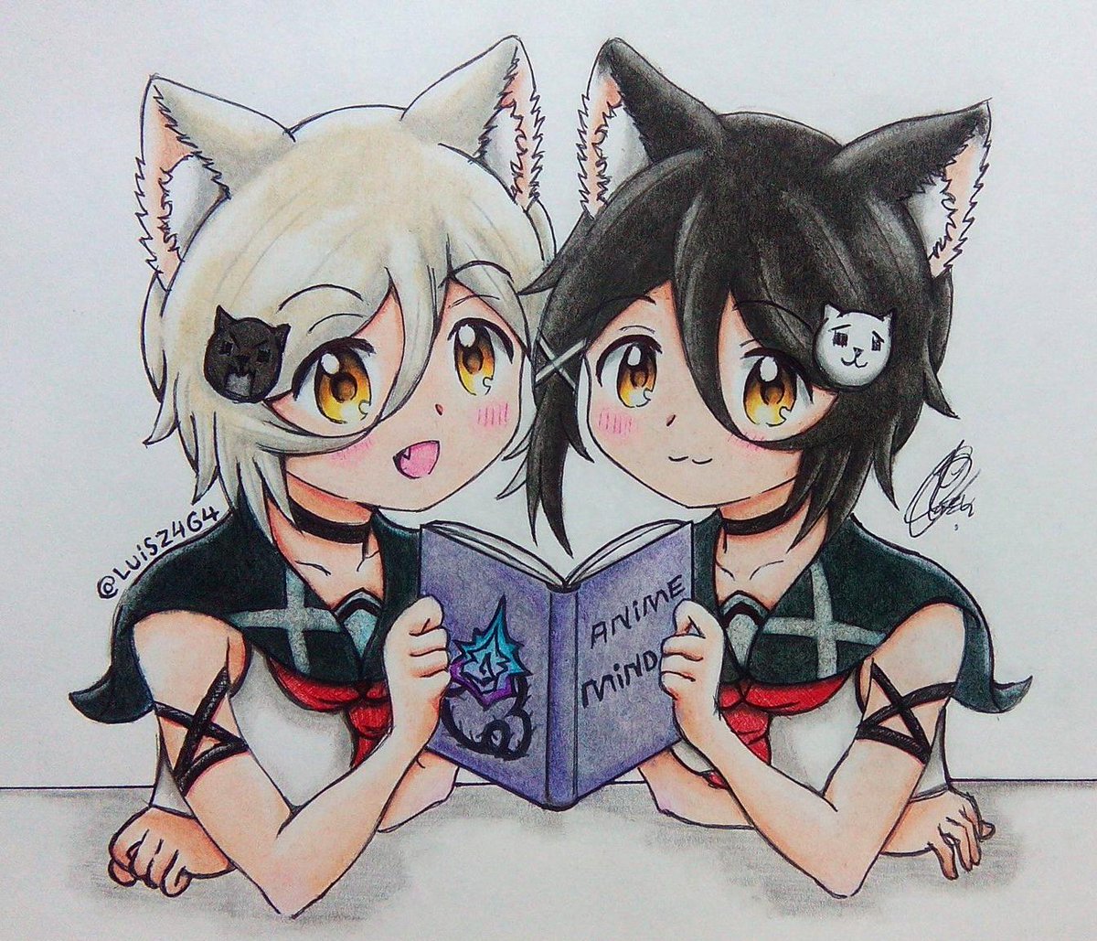 LUISZ4G4's tweet photo. #animemind neko sisters, for the contest of @Lolweapon and @AnimemindO, I hope you like it.☯️🐱🖍️👍
Always thanks for supporting.
#イラスト #アニメ #kawaii #かわいい #Moe #loli #animegirl #drawing #traditionalart #color #色 #illustration #design #sketch #anime #art #Animemind2 https://t.co/vaZm3IWwyF